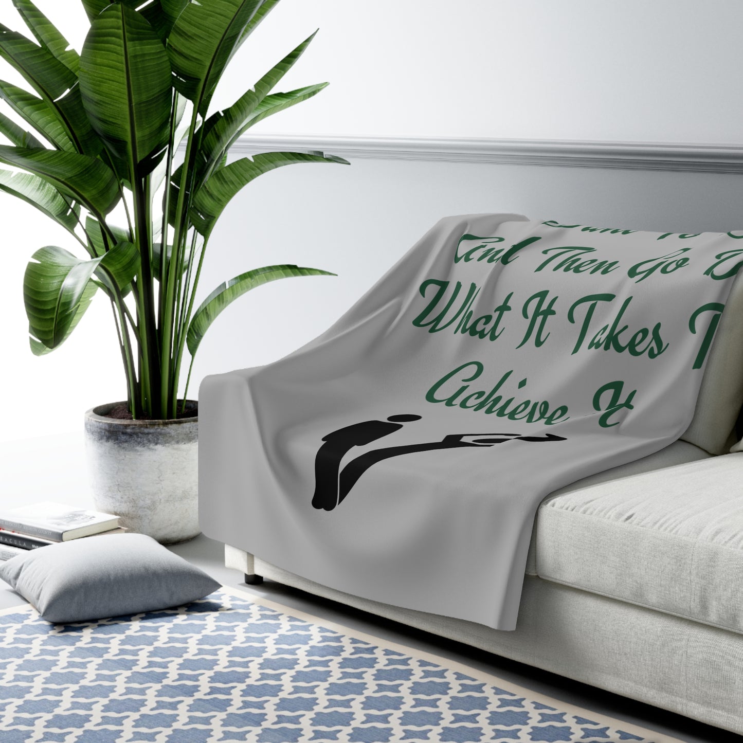 Decide Who You Want To Be Sherpa Fleece Blanket