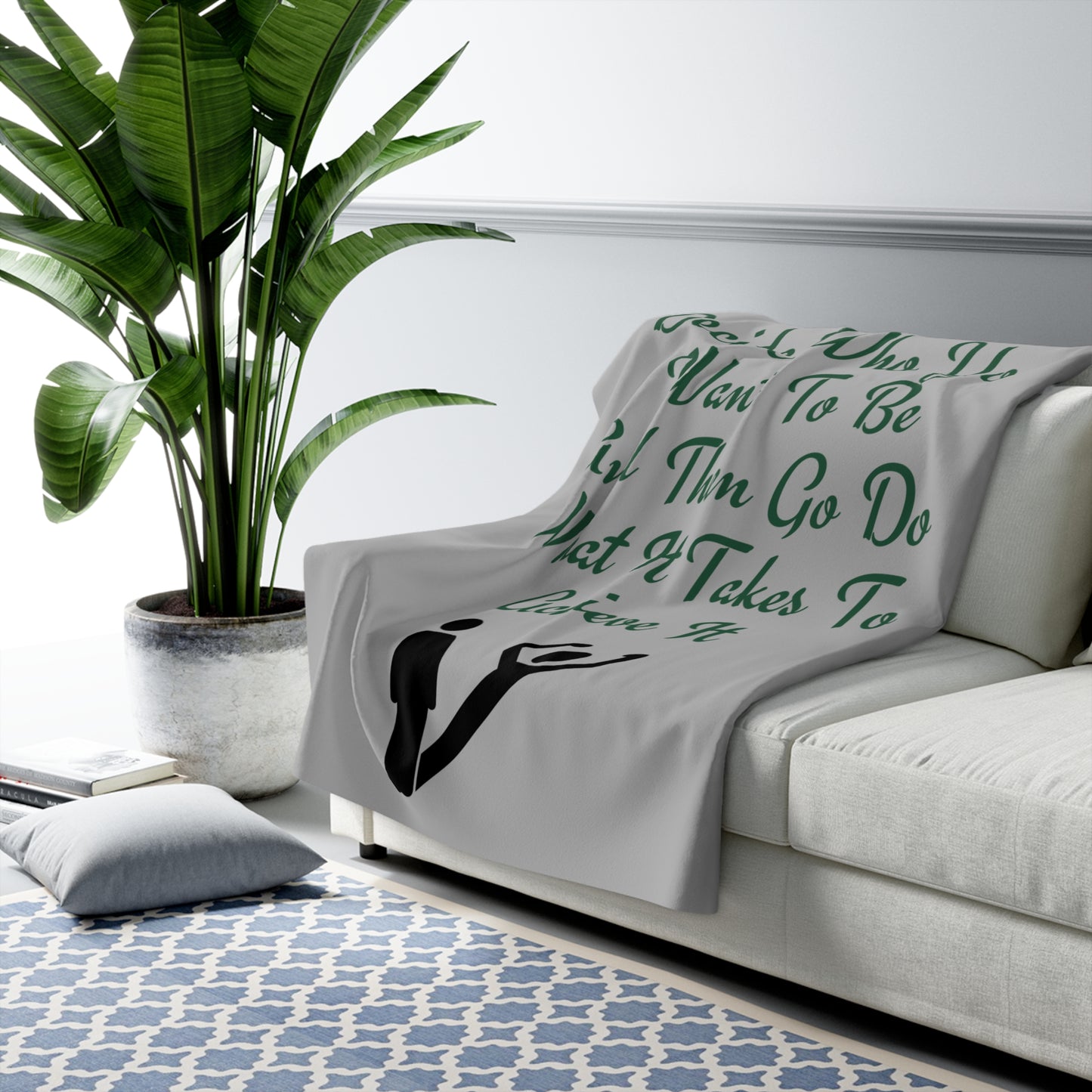 Decide Who You Want To Be Sherpa Fleece Blanket