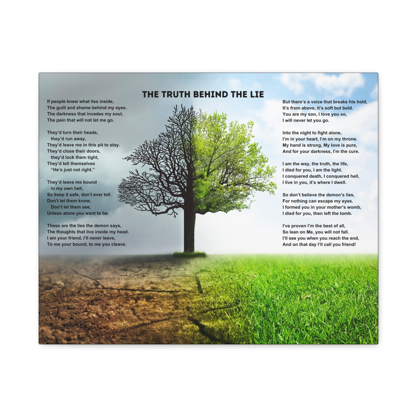 The Truth Behind The Lie, Matte Canvas