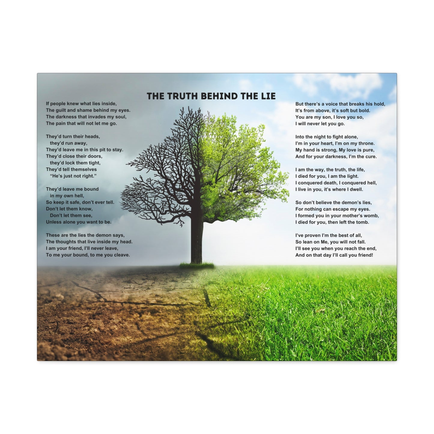 The Truth Behind The Lie, Matte Canvas