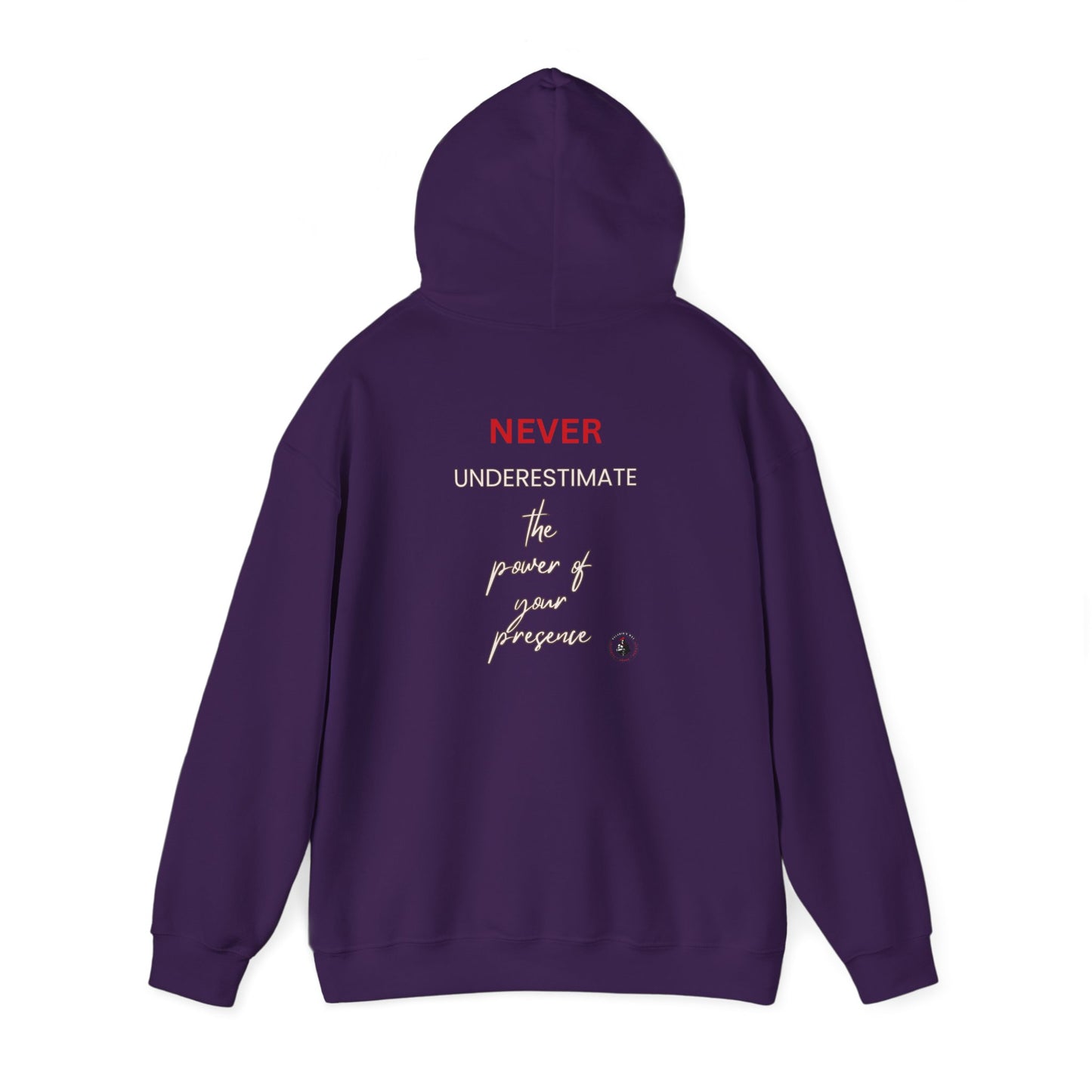 Never Underestimate the Power of Your Presence Hooded Sweatshirt