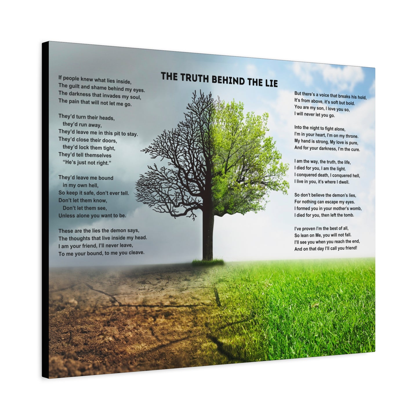 The Truth Behind The Lie, Matte Canvas