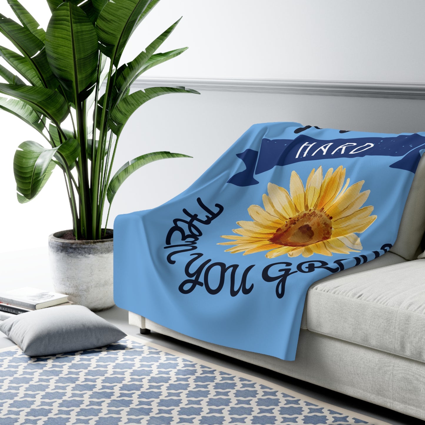 Life Is Hard Then You Grow Sherpa Fleece Blanket
