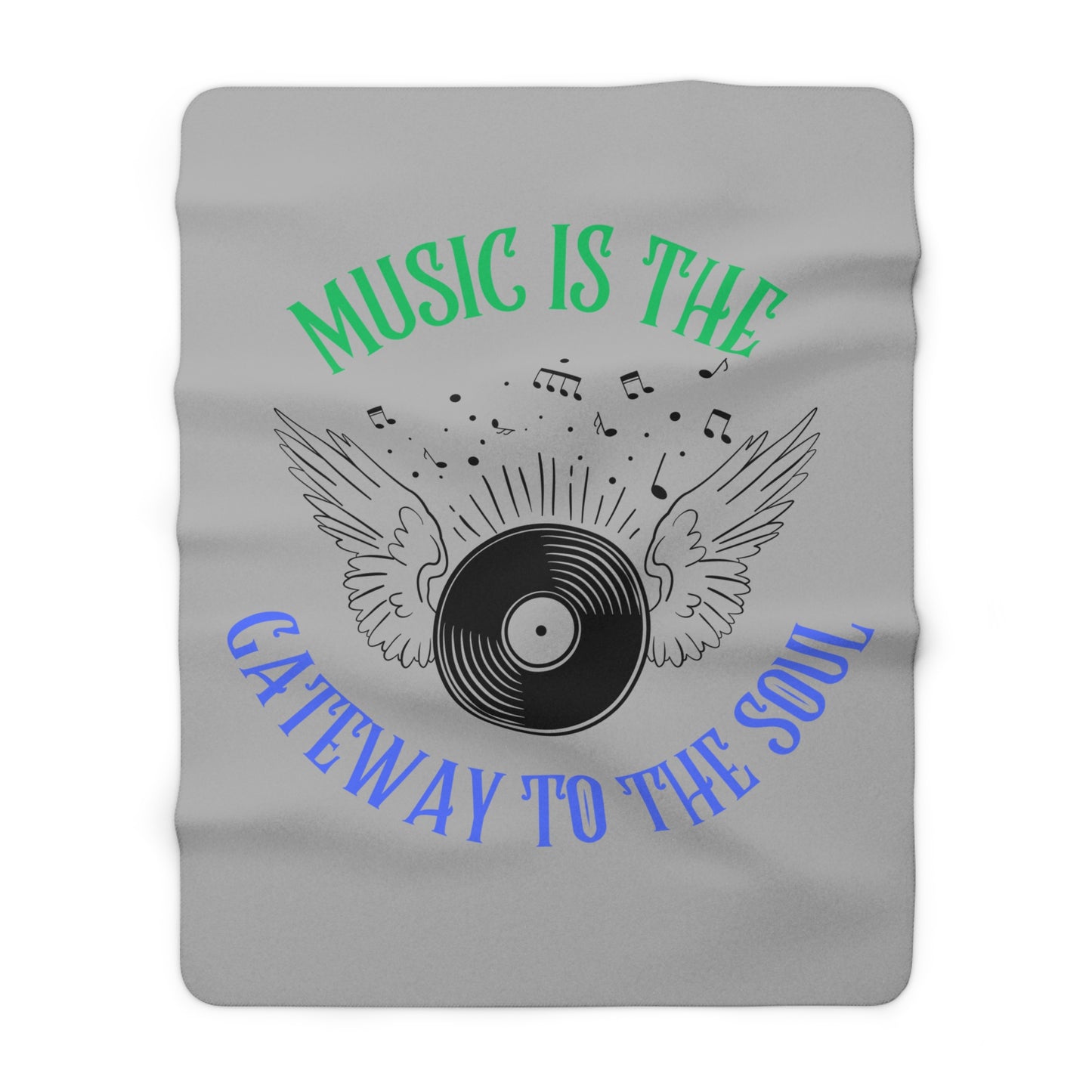 Music Is The Gateway To The Soul Sherpa Fleece Blanket