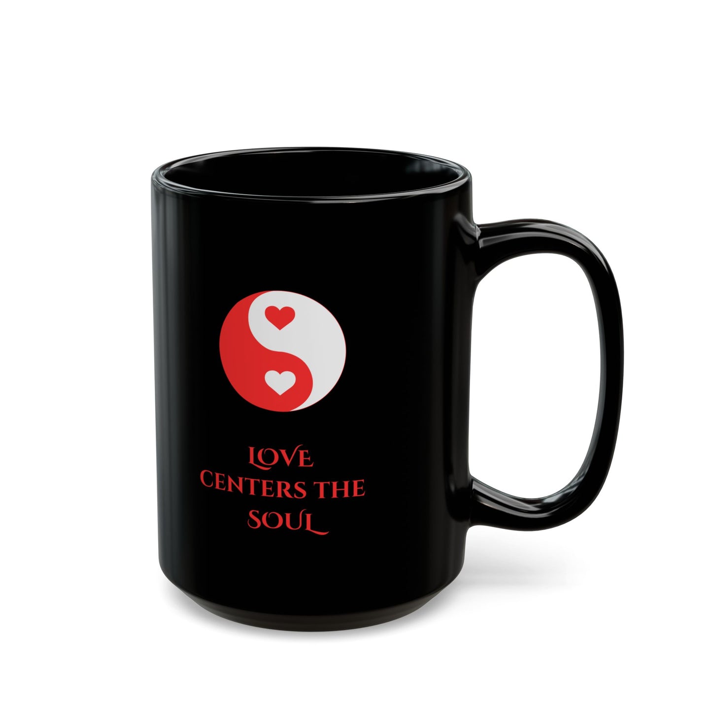 LOVE Centers The SOUL Black Mug (11oz, 15oz)
