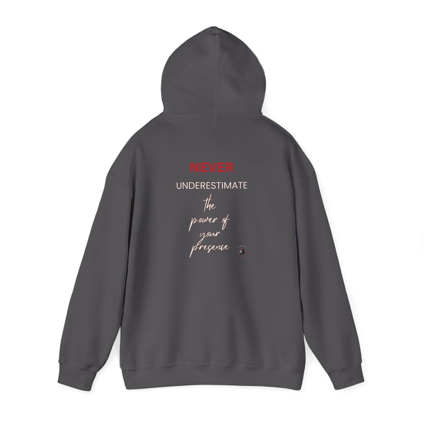 Never Underestimate the Power of Your Presence Hooded Sweatshirt
