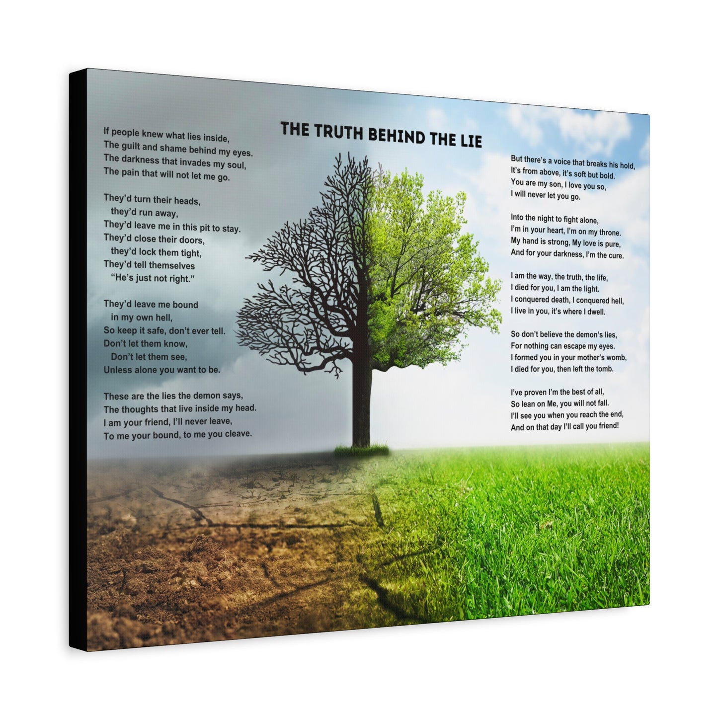 The Truth Behind The Lie, Matte Canvas