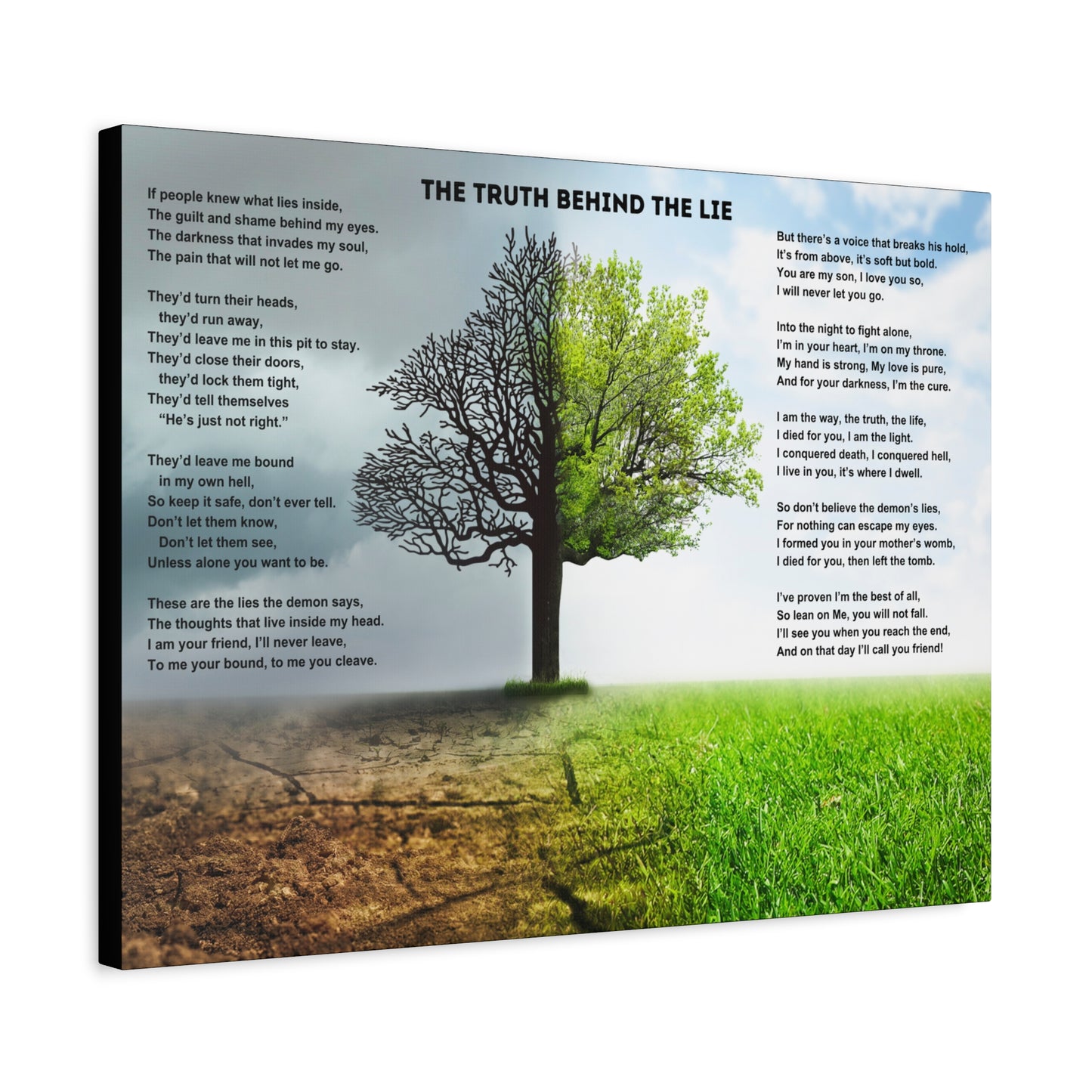 The Truth Behind The Lie, Matte Canvas