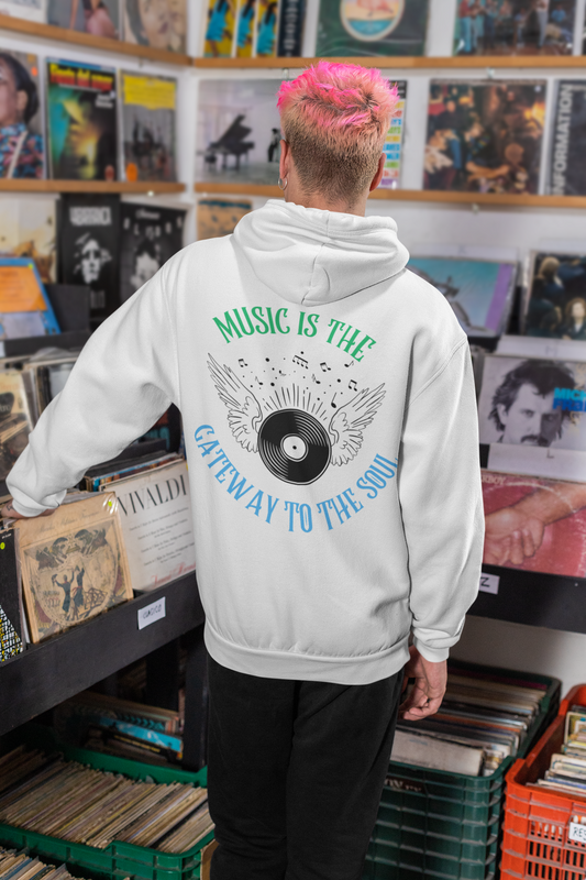 Music is The Gateway to The Soul Hooded Sweatshirt